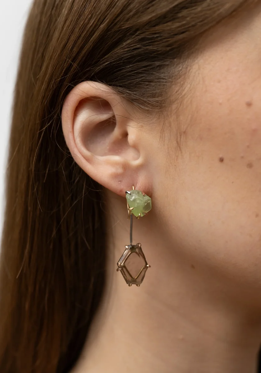 14k-18k Gold Peridot Hook Earrings - Image 3