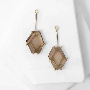14k-18k Gold Smokey Quartz Drops