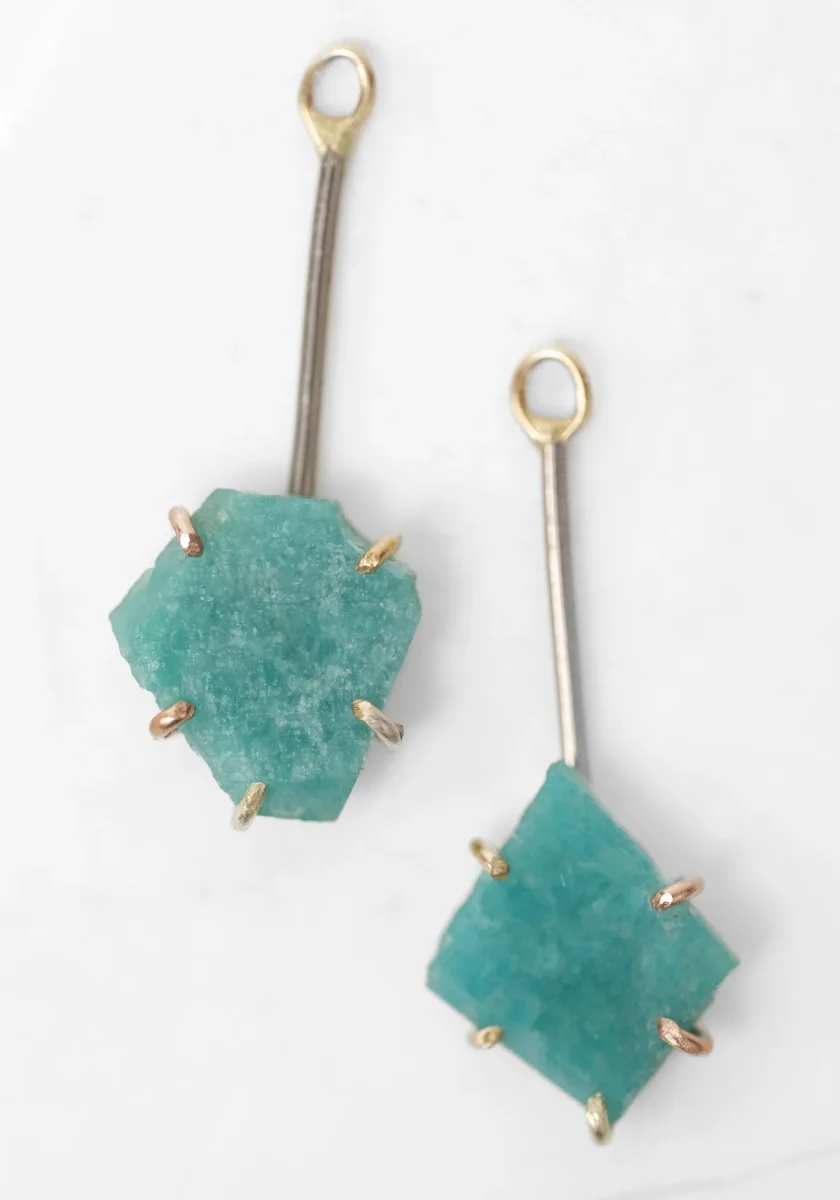 14k-18k Gold Amazonite Drops - Image 4