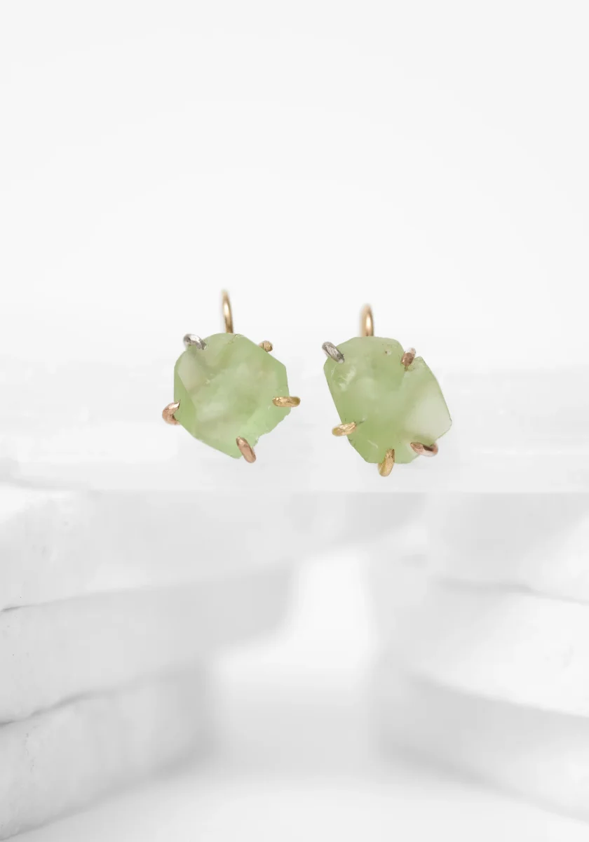 14k-18k Gold Peridot Hook Earrings