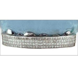 Horizontal Princess Cut Diamond Grill