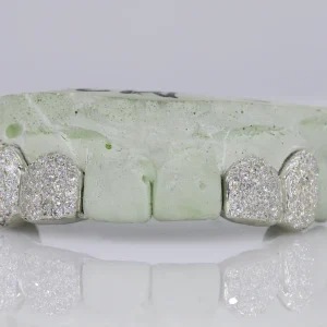 2 Iced Out VVS Moissanite Diamond Teeth Grillz