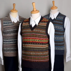 Shetland Wool Fair Isle Slipover (KN145)